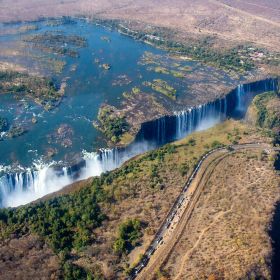 Aerial view of Victoria Falls