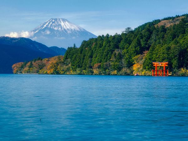 View of Mt Fuji from Lake Ashi