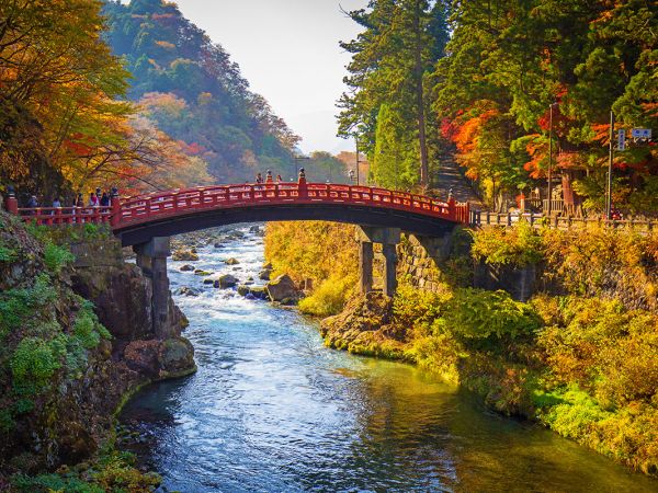 The beautiful Shin-kyo Bridge